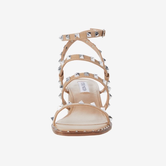 STEVE MADDEN Studded Strappy Nude Sandals - Picture 4 of 11